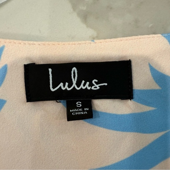 Lulus Tropical Flamingo Tree Print Duster Robe Womens Small Blush Pink/Blue Chic - Picture 7 of 9